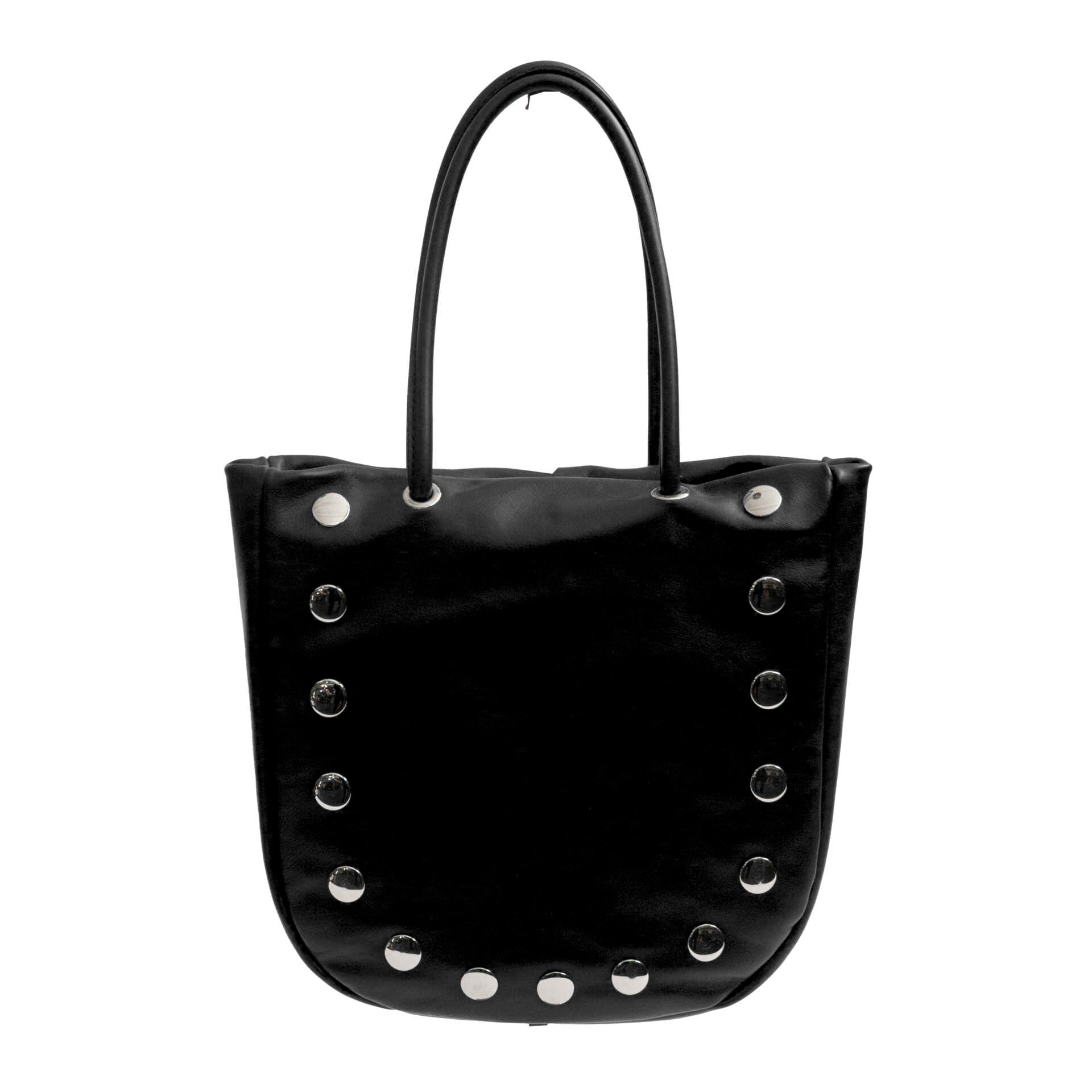 JILLY - Black Nappa Leather Shopping Bag