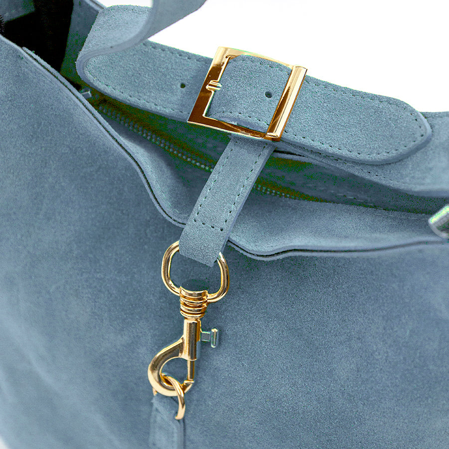 MEG - Blue Suede Bag
