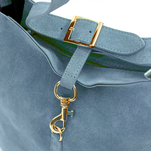 MEG - Blue Suede Bag