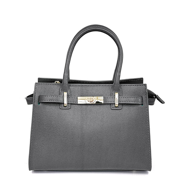 KELLY - Anthracite Saffiano Leather Tote
