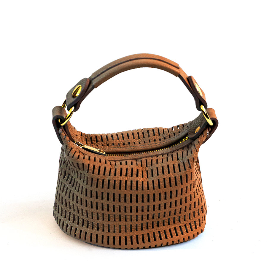 MIAMI MINY - Perforated leather bag