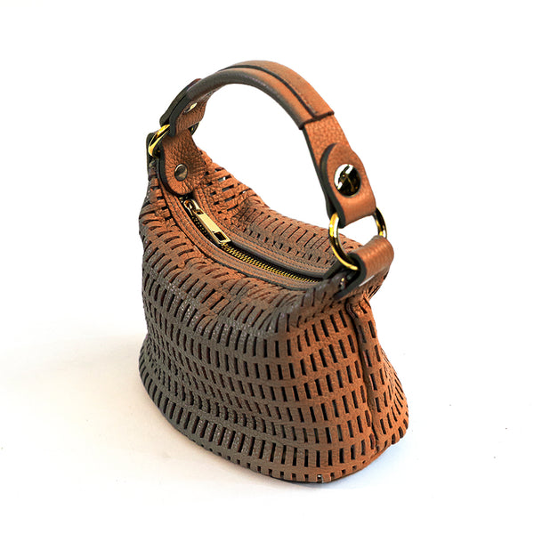 MIAMI MINY - Perforated leather bag
