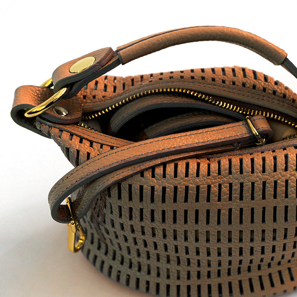MIAMI MINY - Perforated leather bag