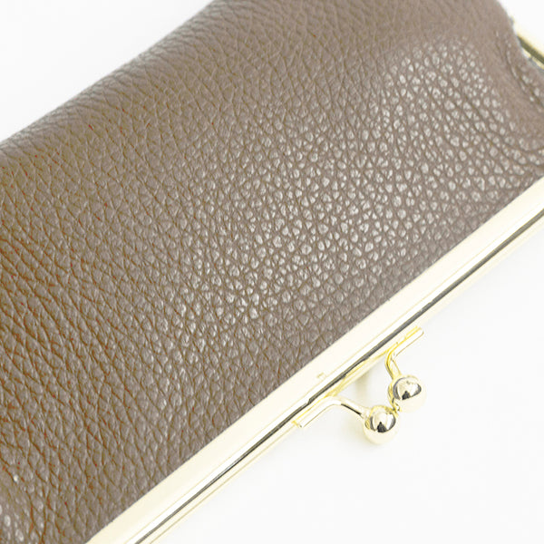 SMALL GLASSES CASE - Taupe Leather