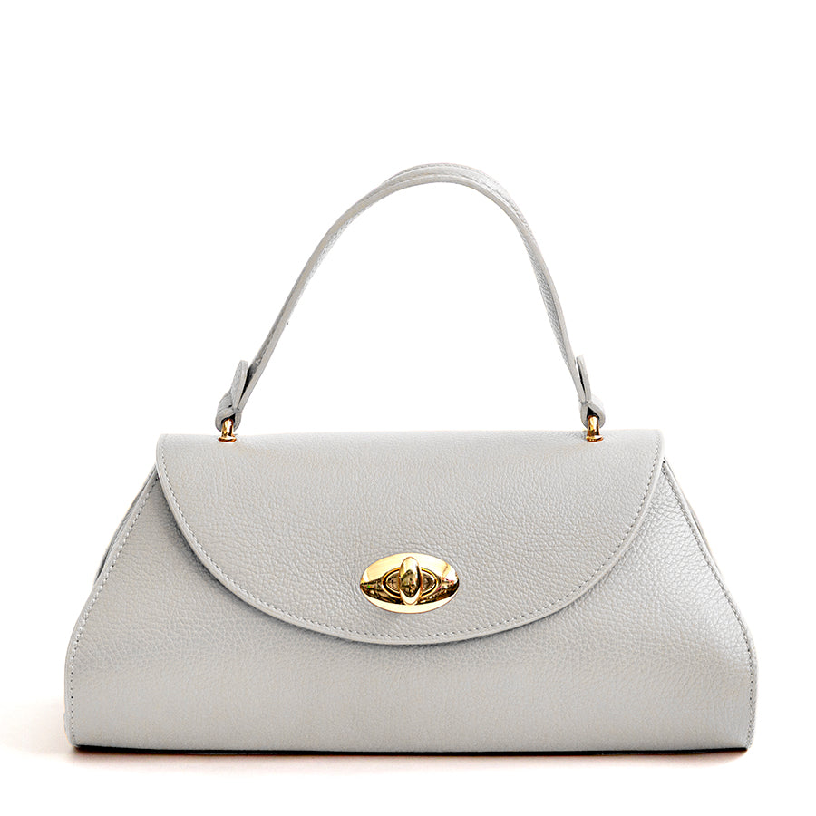 SUSAN - Borsa a bauletto in pelle latte