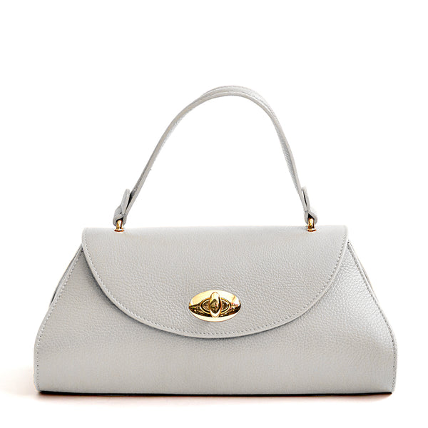 SUSAN - Borsa a bauletto in pelle latte