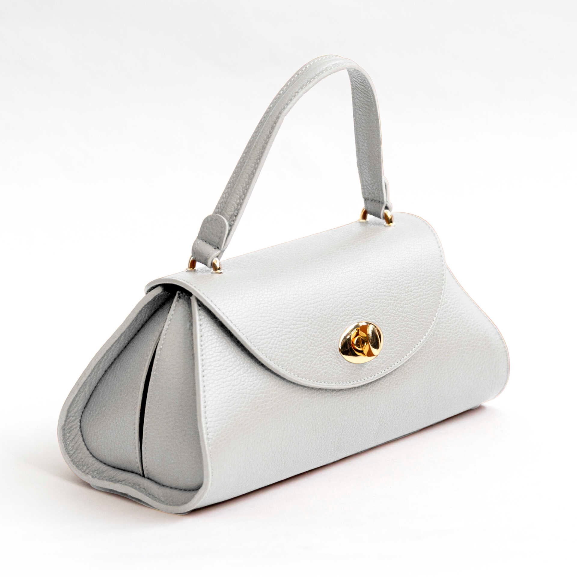 SUSAN - Borsa a bauletto in pelle latte