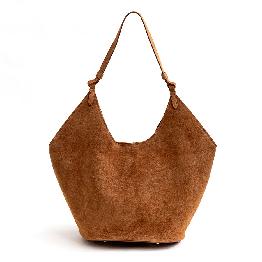 NAOMI - Maxi borsa in camoscio cuoio