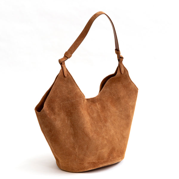 NAOMI - Maxi borsa in camoscio cuoio