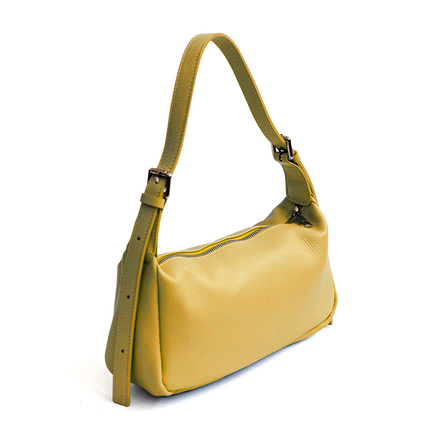 NIKITA - Borsa a spalla in pelle giallo
