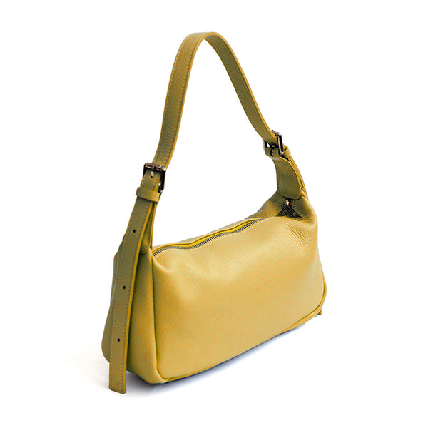 NIKITA - Borsa a spalla in pelle giallo