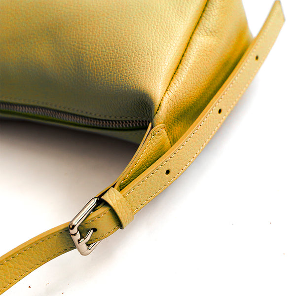 NIKITA - Borsa a spalla in pelle giallo