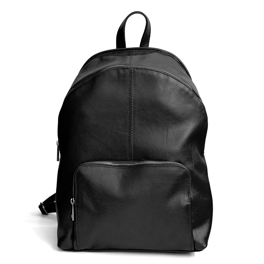 MAX - Black Nappa Leather Backpack