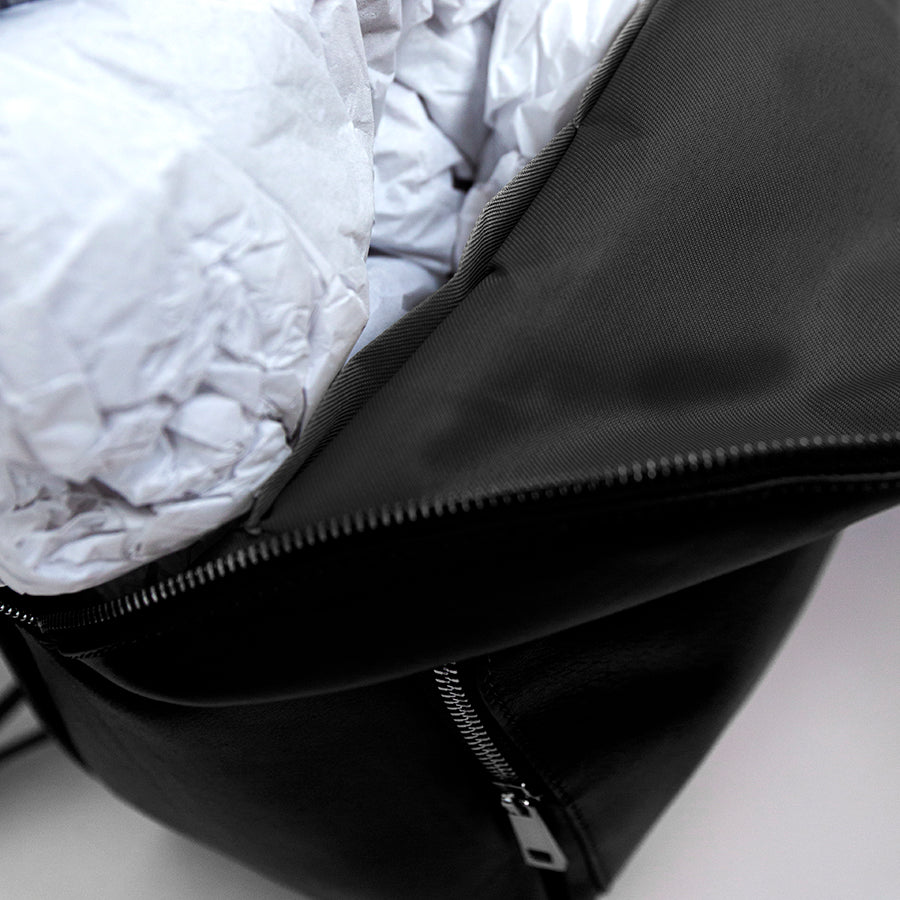 MAX - Black Nappa Leather Backpack