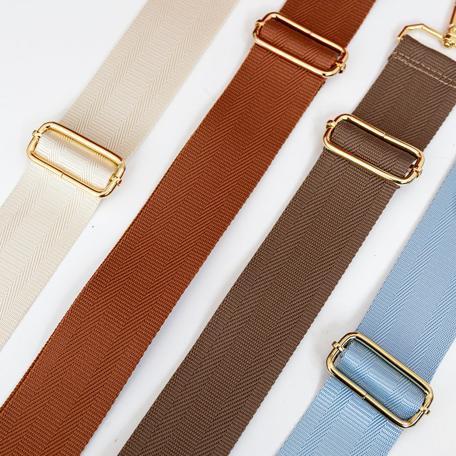 DARK LEATHER FABRIC SHOULDER STRAP