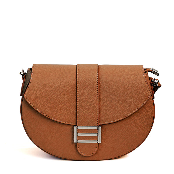 MOON - Half-moon handbag in leather