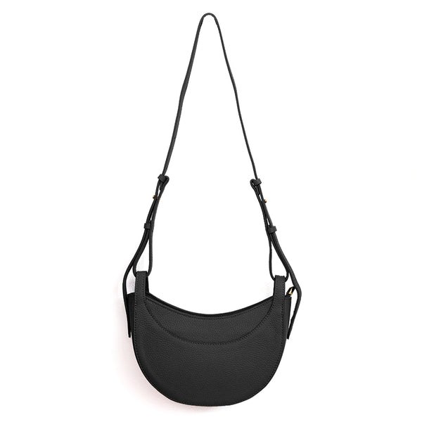 SMILE - Black Leather Half-Moon