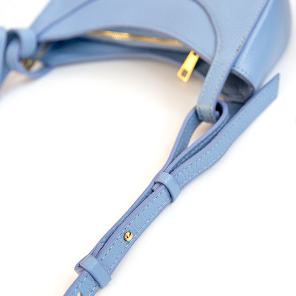 SMILE - Blue Leather Half-Moon