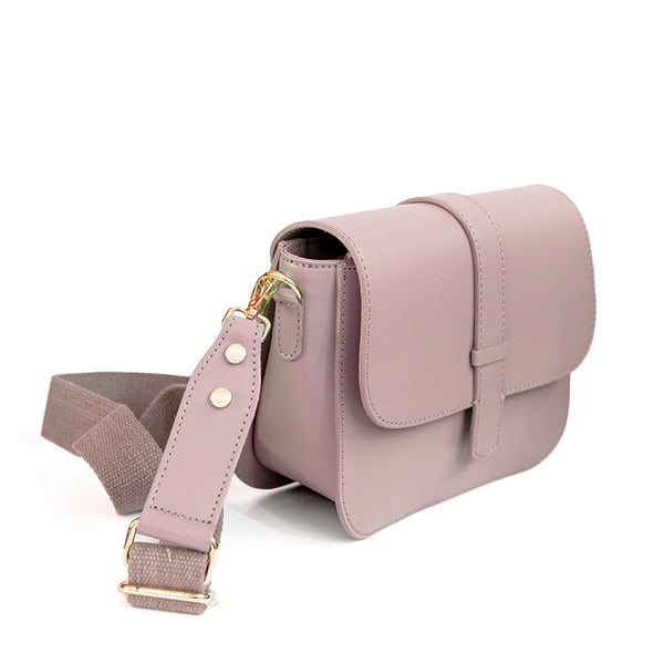 ADIMA - Saffiano leather bag in blush