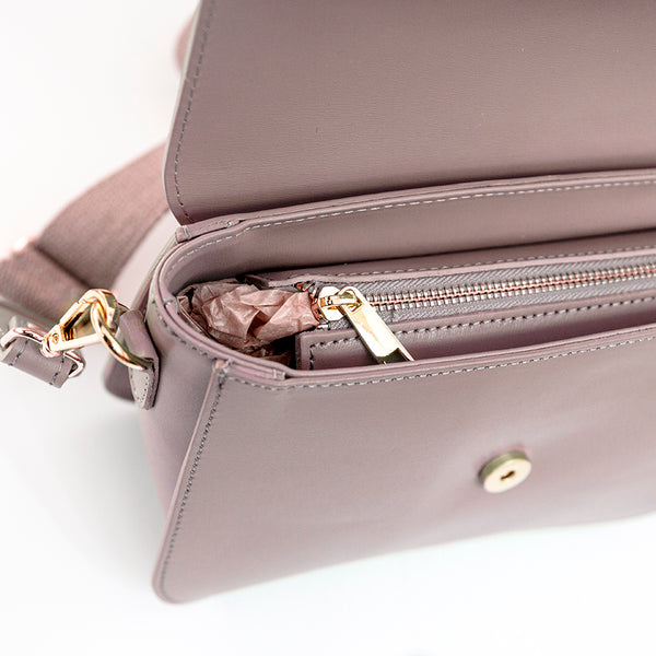 ADIMA - Saffiano leather bag in blush