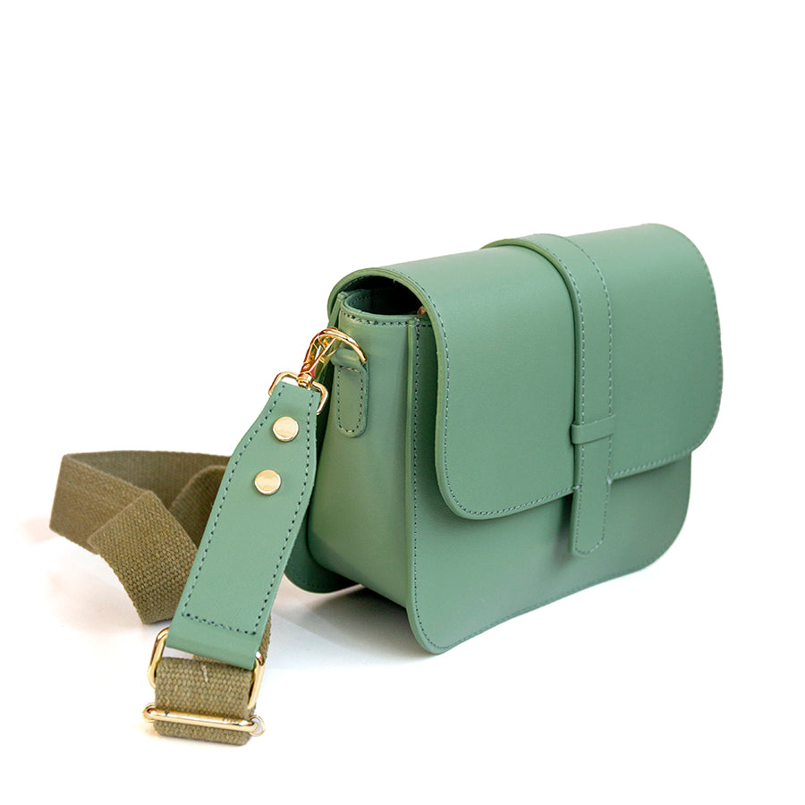 ADIMA - Mint Saffiano Leather Postina