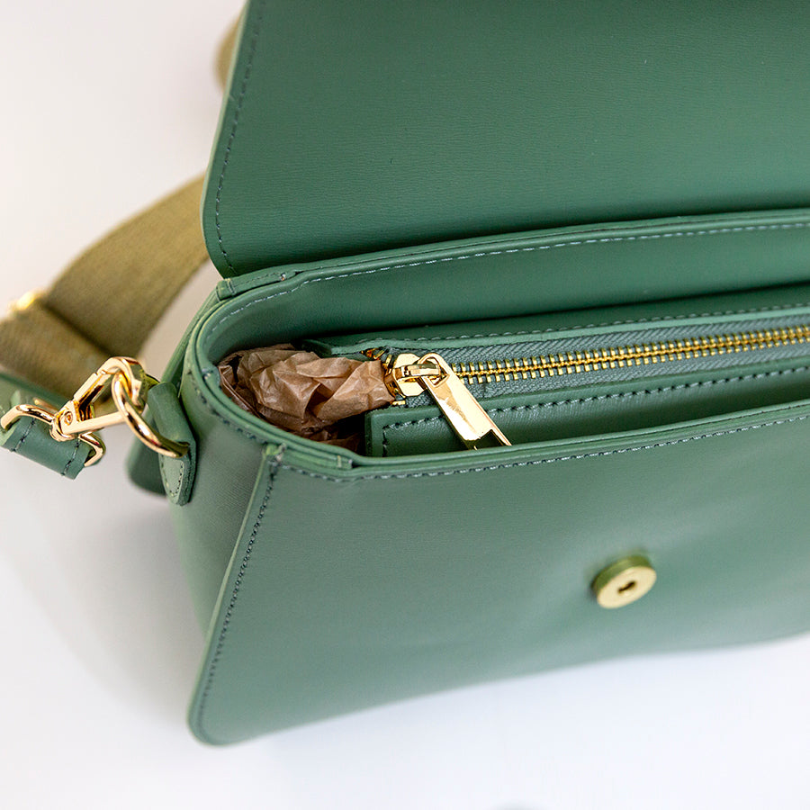 ADIMA - Mint Saffiano Leather Postina