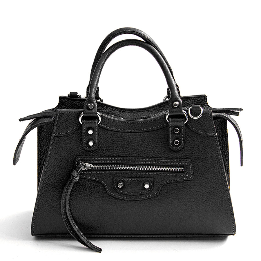BARCELONA - black leather handbag