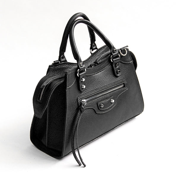 BARCELONA - black leather handbag