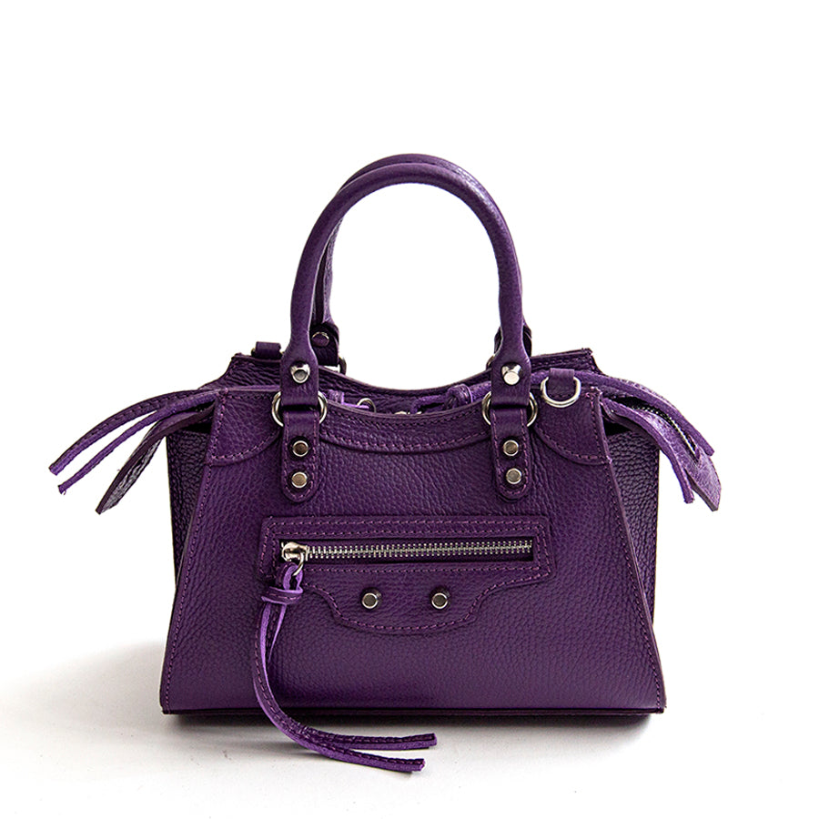 BARCELONA Small - purple leather handbag