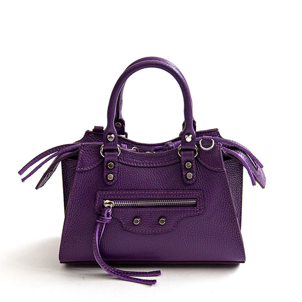BARCELONA Small - purple leather handbag
