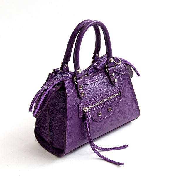 BARCELONA Small - purple leather handbag