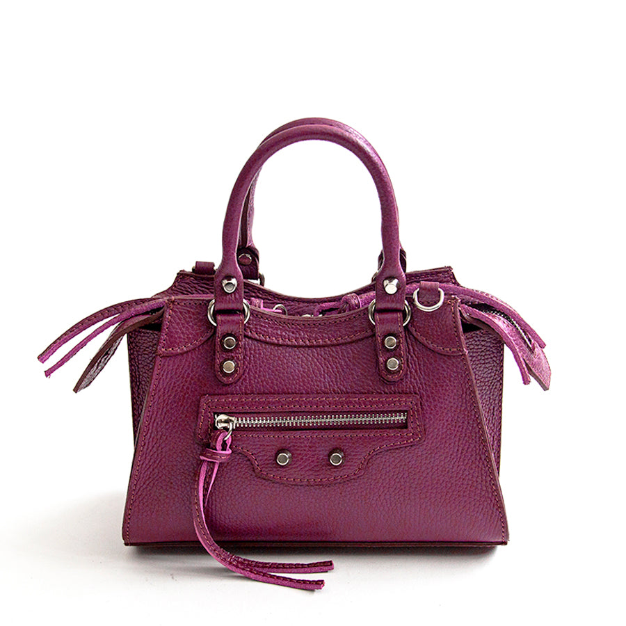 BARCELLONA Small - fuchsia leather handbag