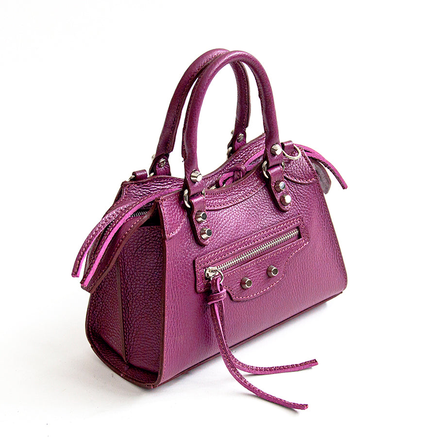 BARCELLONA Small - fuchsia leather handbag