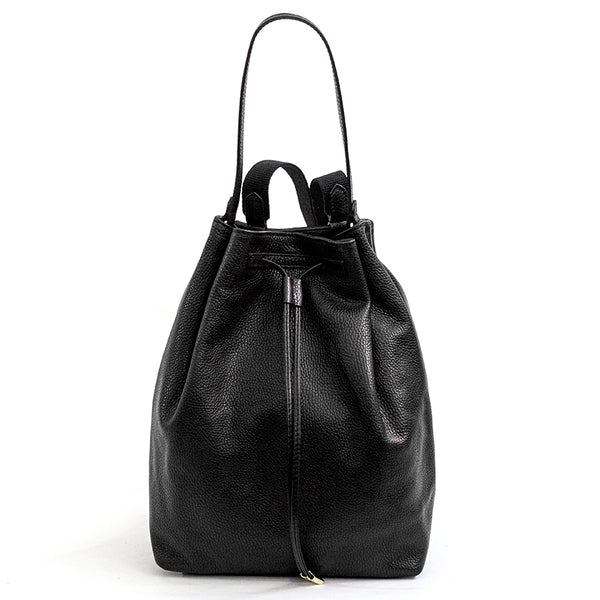 YORK - Zaino / Borsa in pelle nero
