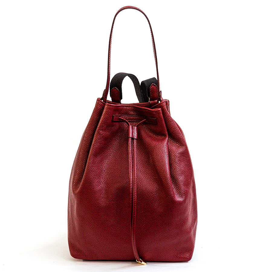 YORK - Zaino / Borsa in pelle rubino