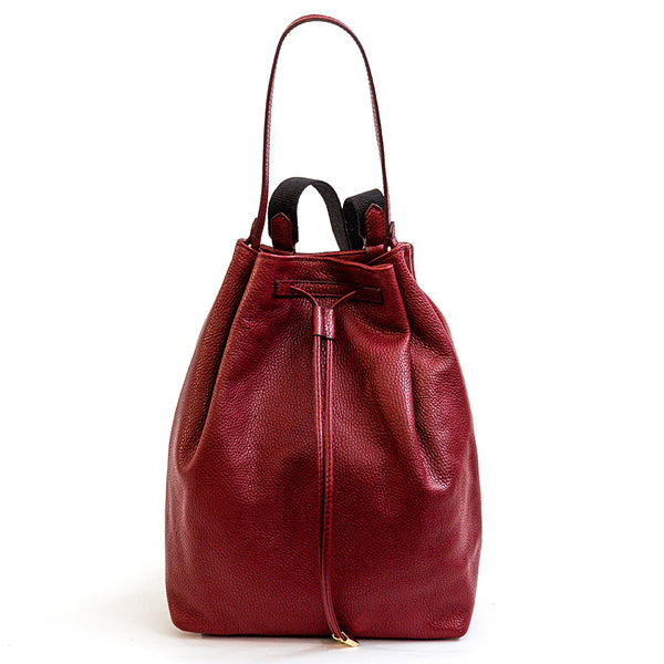 YORK - Zaino / Borsa in pelle rubino