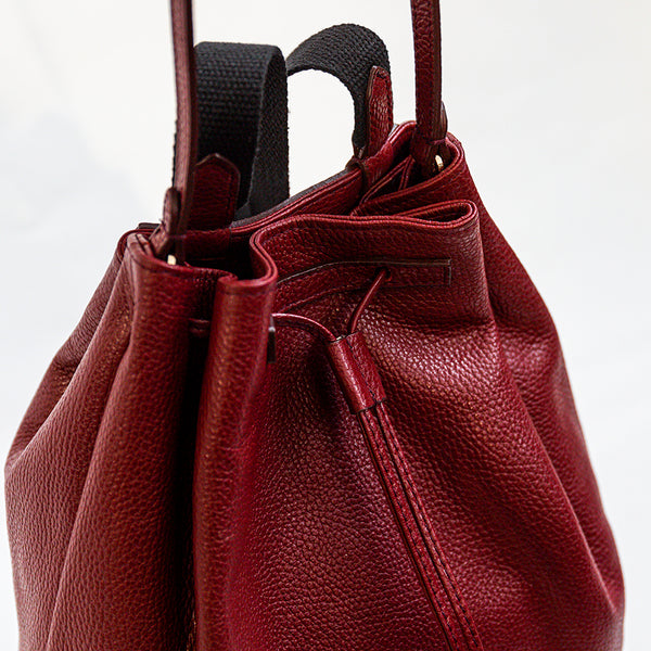 YORK - Zaino / Borsa in pelle rubino
