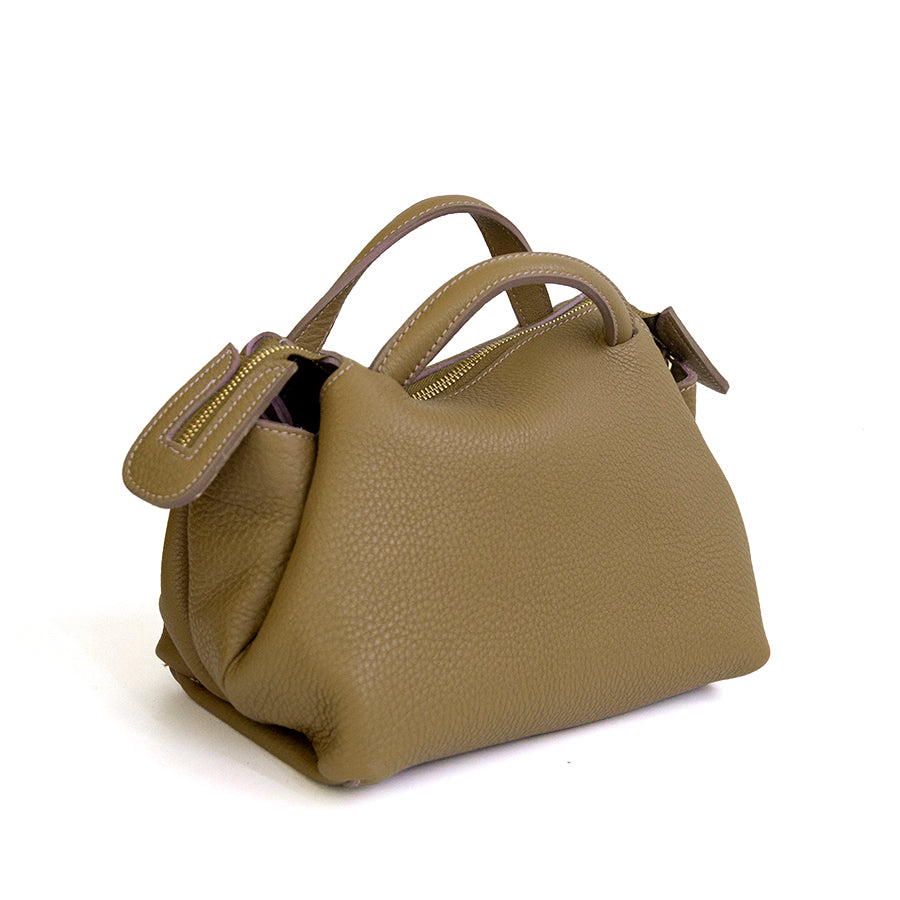 EMMA - Khaki Leather Bag