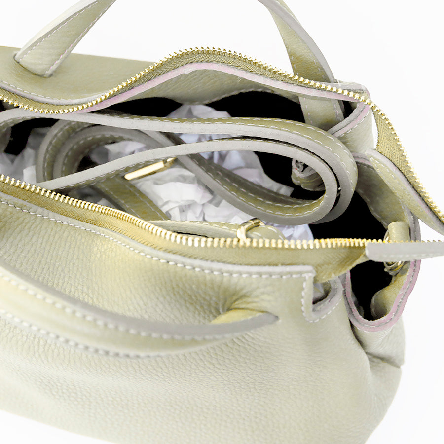 EMMA - Borsa a mano in pelle lime chiaro