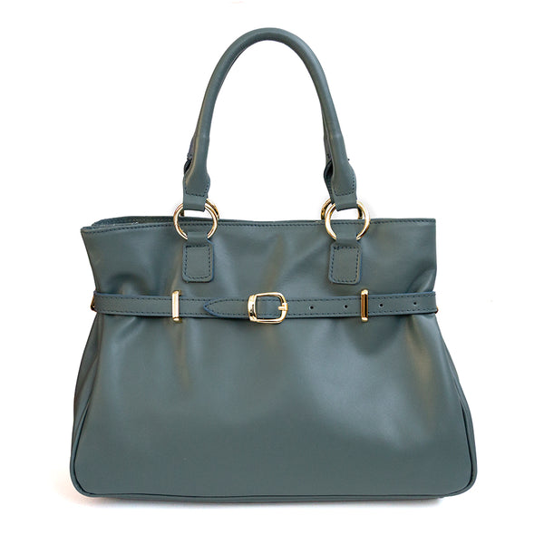 MILA - Dark Blue Nappa Leather Tote