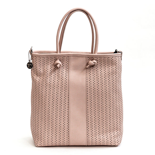 ZELIA SHOPPING - Blush Perforated Nappa Leather Bag
