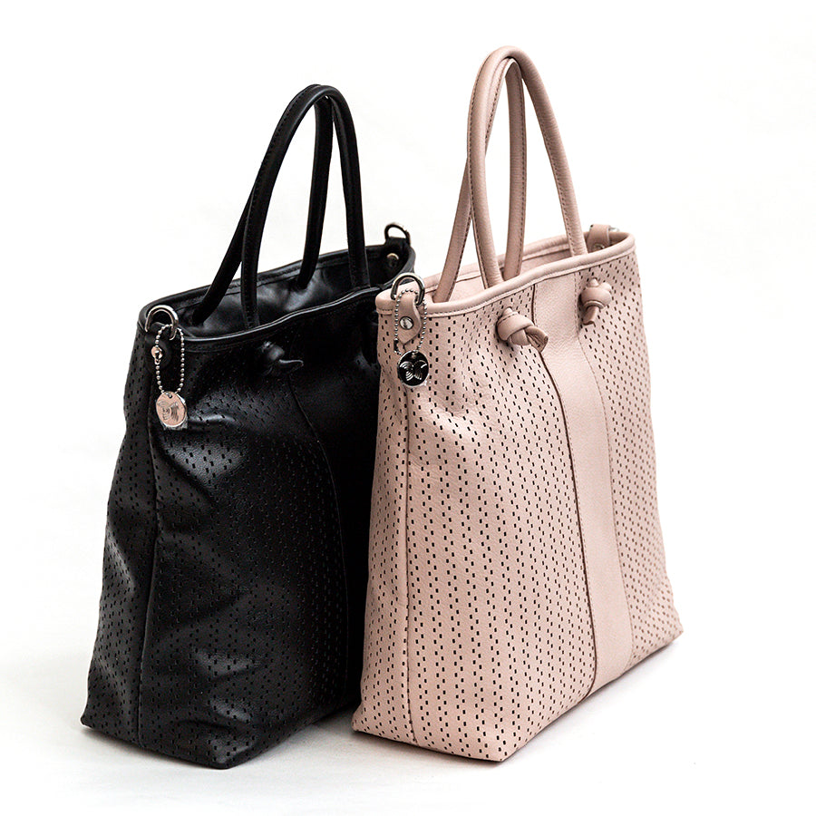 ZELIA SHOPPING - Blush Perforated Nappa Leather Bag