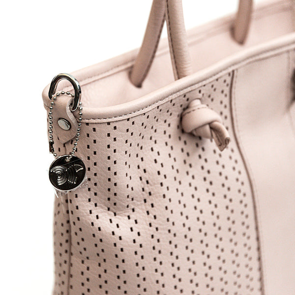 ZELIA SHOPPING - Blush Perforated Nappa Leather Bag