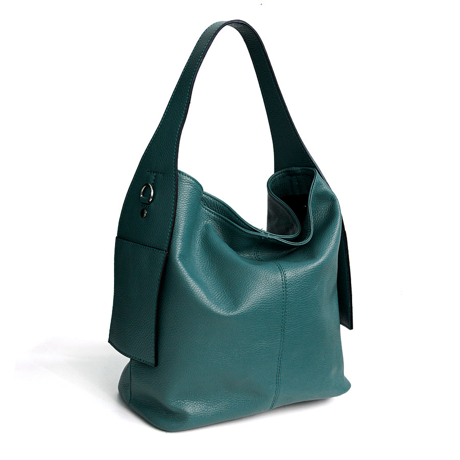 OTTA - Bag with petrol leather pockets