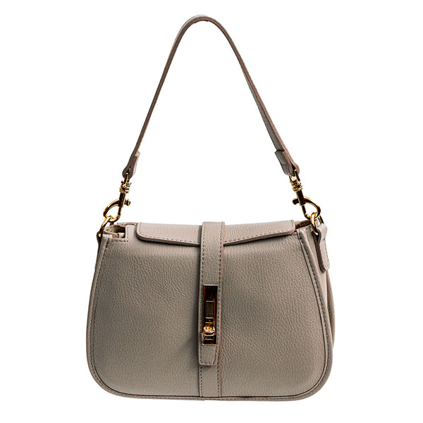 MIRANDA - Taupe Leather Postina
