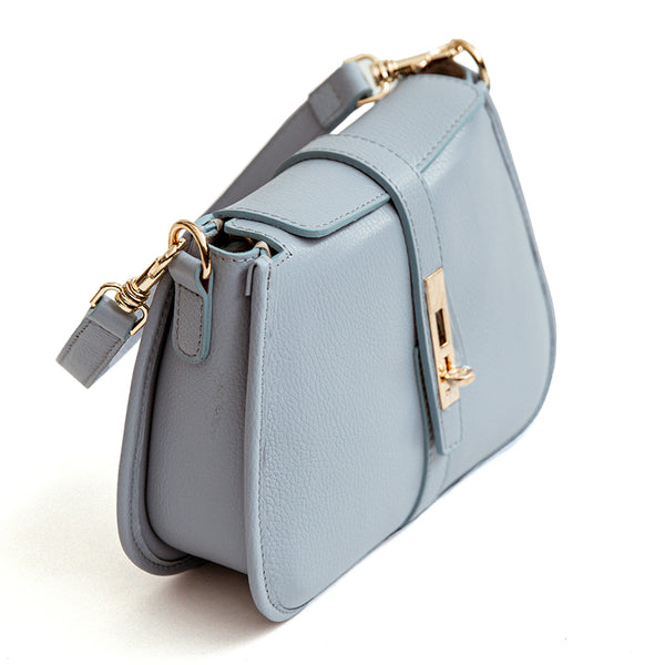 MIRANDA - Light Blue Leather Postina
