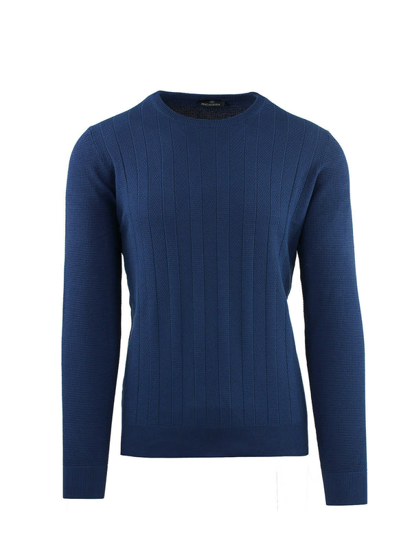 MAGLIA A COLLO ALTO CON LAVORAZIONE RIBBATA