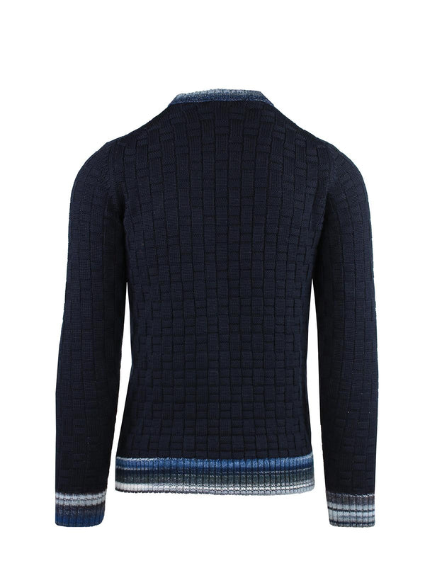 ROND DEK MET GERUIT PATROON EN GEPRINTE RUFFLES