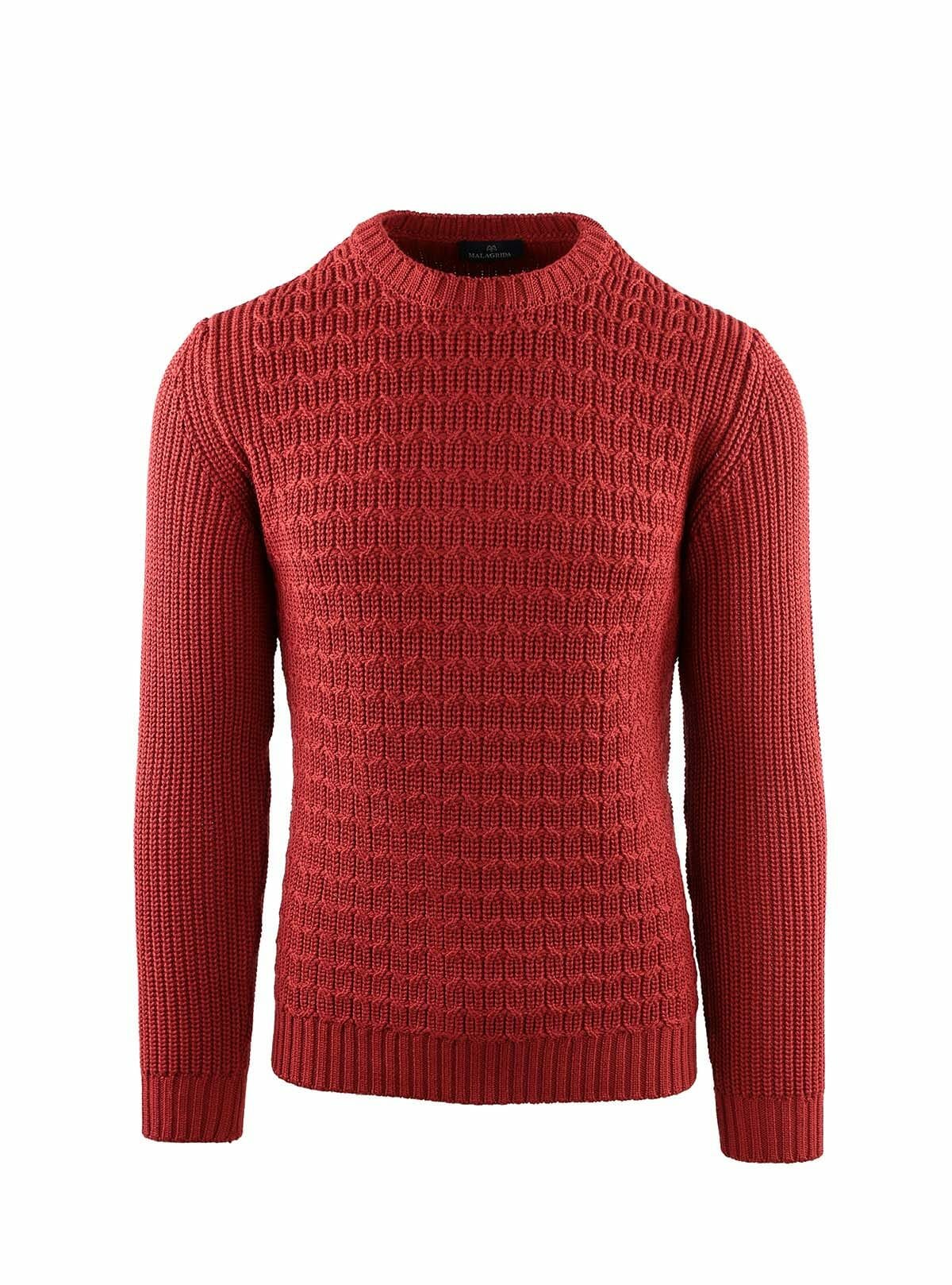 MAGLIONE A COLLO ALTO CON TRECCIA A GRANO