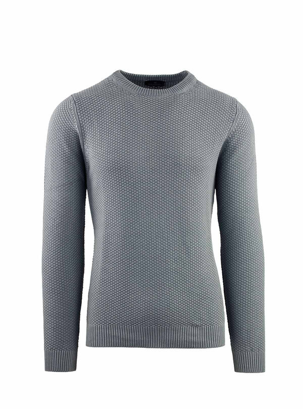 MAGLIA A COLLO CREW CON COLLEGAMENTO OFFSET